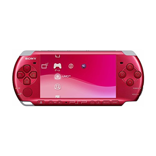 Sony PlayStation Portable (PSP) 3000 Series Handheld Gaming Console System - Red (Renewed)