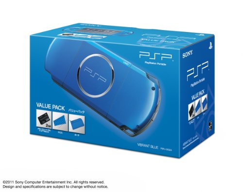 SONY PSP Playstation Portable Console JAPAN MODEL PSP-3000 Vibrant Blue Value Pack | PSPJ-30024 (Japan Import)