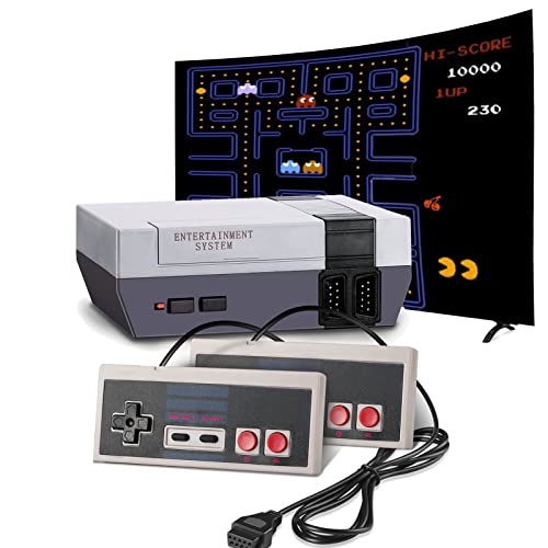 AJFKOOP Retro Game Console – Classic Mini Retro Game System Built-in 620 Games and 2 Controllers, 8-Bit Video Game System with Classic Games, Old-School Gaming System for Adults and Kids