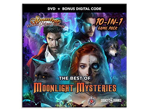 Legacy Games Amazing Hidden Object Games for PC: Best of Moonlight Mysteries (10 Game Pack) - PC DVD with Digital Download Codes