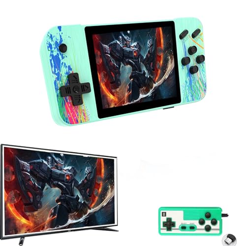Gameboy Handheld Game Console Retro Gaming Console Preloaded 800 Classical Games Portable Gaming Player with 3.5' LCD Screen,Mini Arcade Electronic Toy Gifts for Boys Girls (Green)