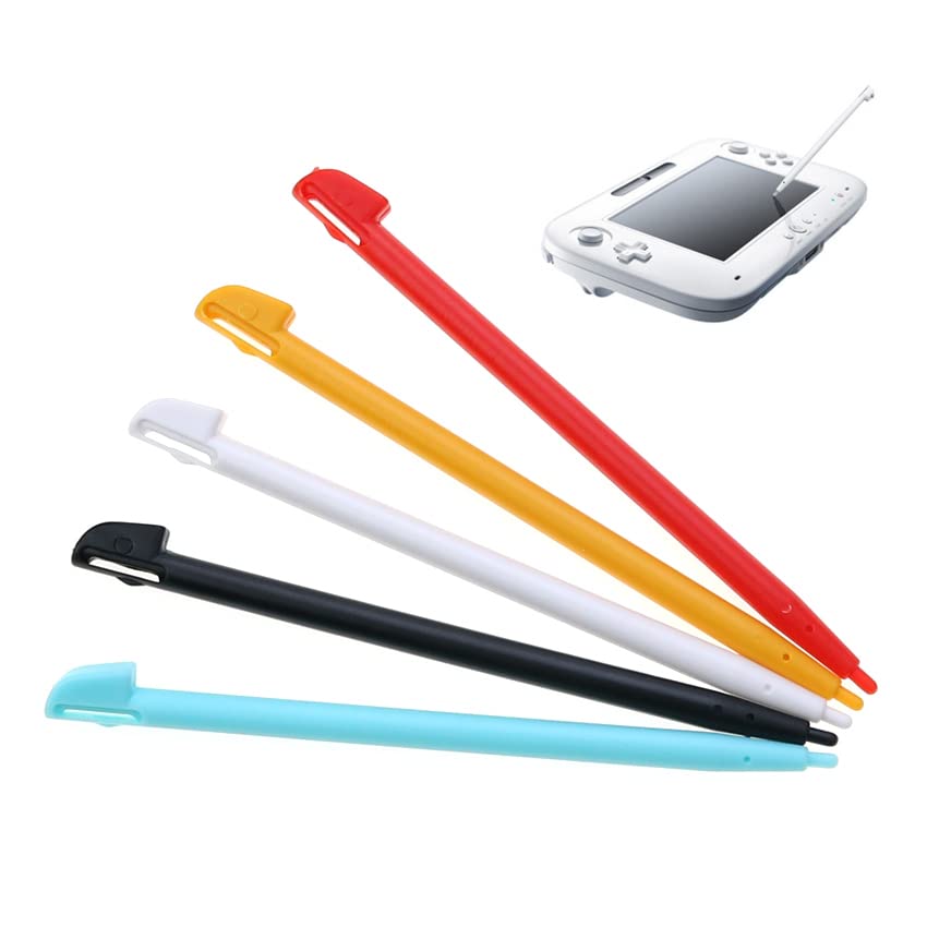 Plastic Touch Stylus Screen Touch Pen Replacement Kit for Wii U WIIU Gamepad Console (Red)