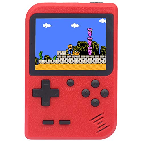 Retro Mini Game Machine,Handheld Game Console with 400 Classical FC Games 2.8-Inch Color Screen Support for TV Output , Gift Birthday for Kids, Adults (Red)